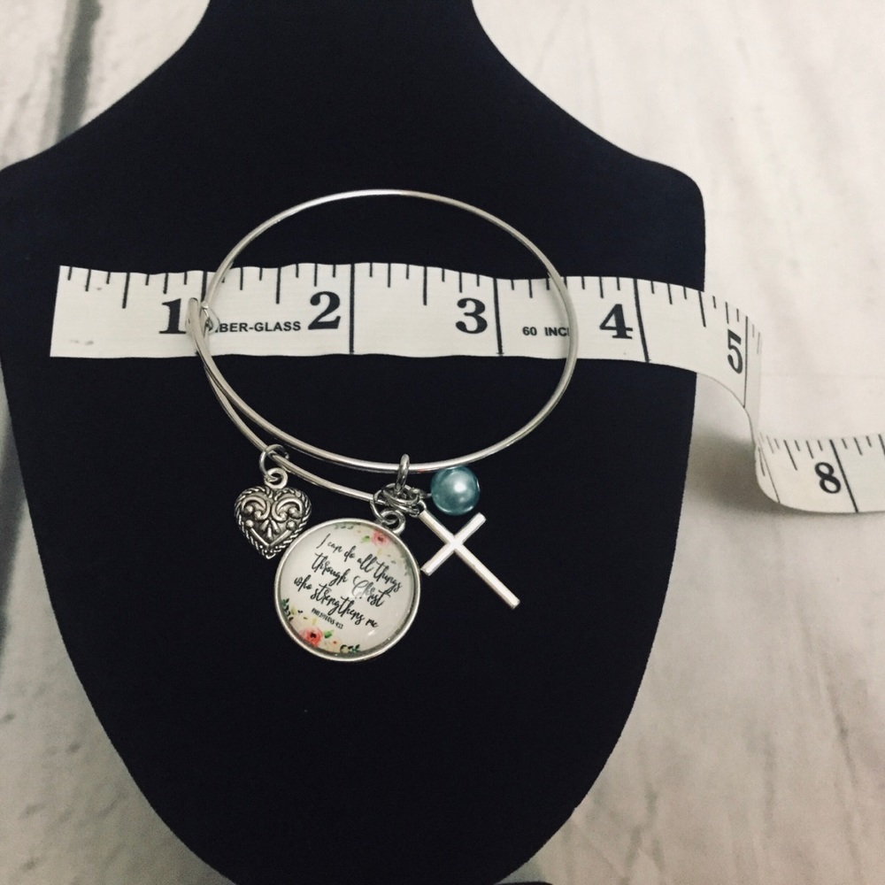 Scripture Spiritual adjustable silver bracelet NEW - Picture 3 of 3